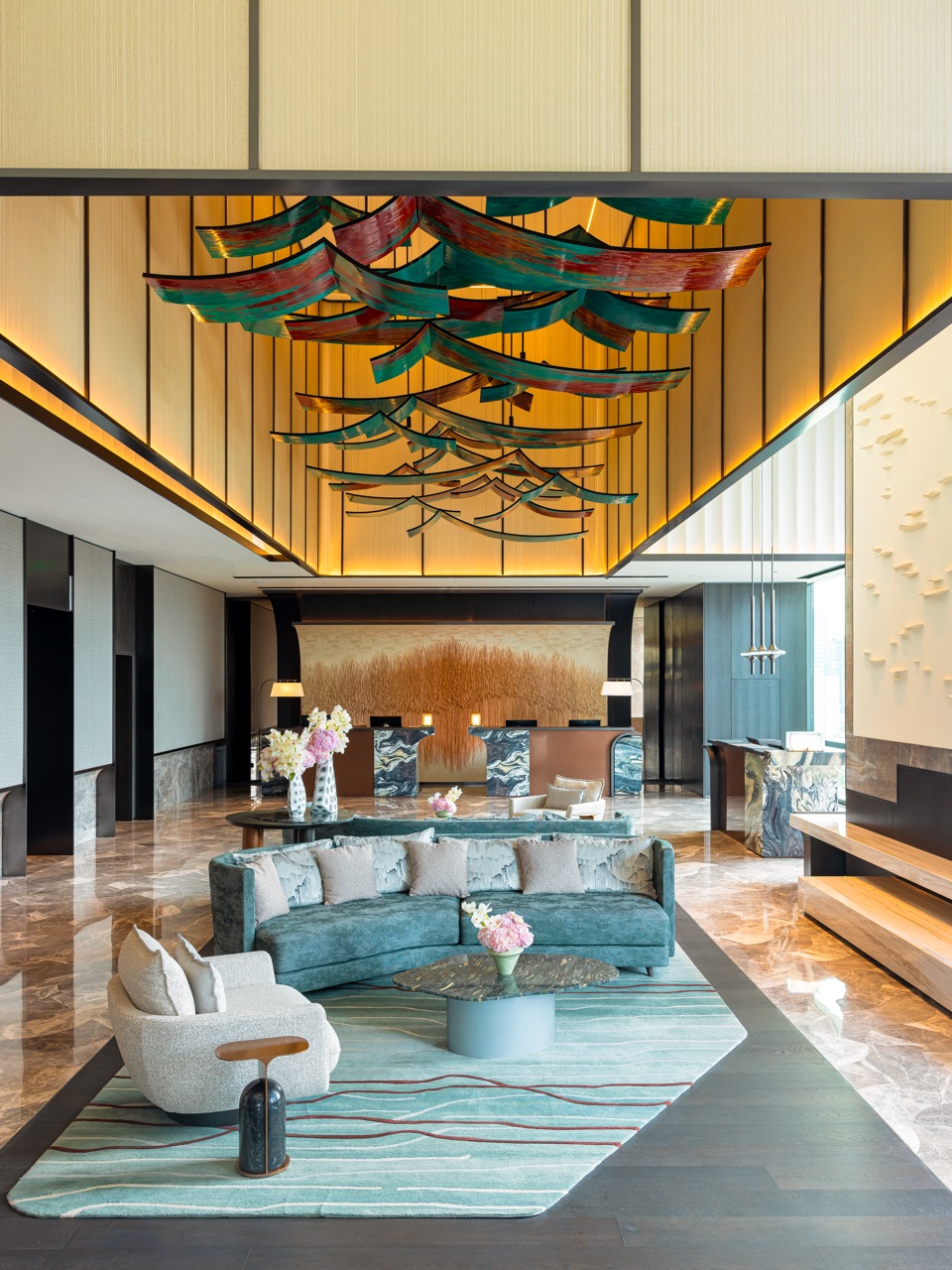 Four Seasons Hotel suite and city view